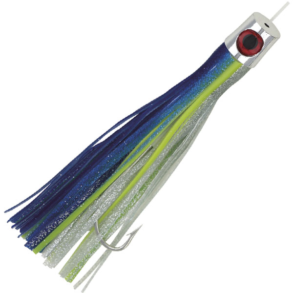 Boone Big Game Trolling Skirts 10-Pack - Blue/Silver Pink Stripe 4 1/4 Inch Fishing Lures